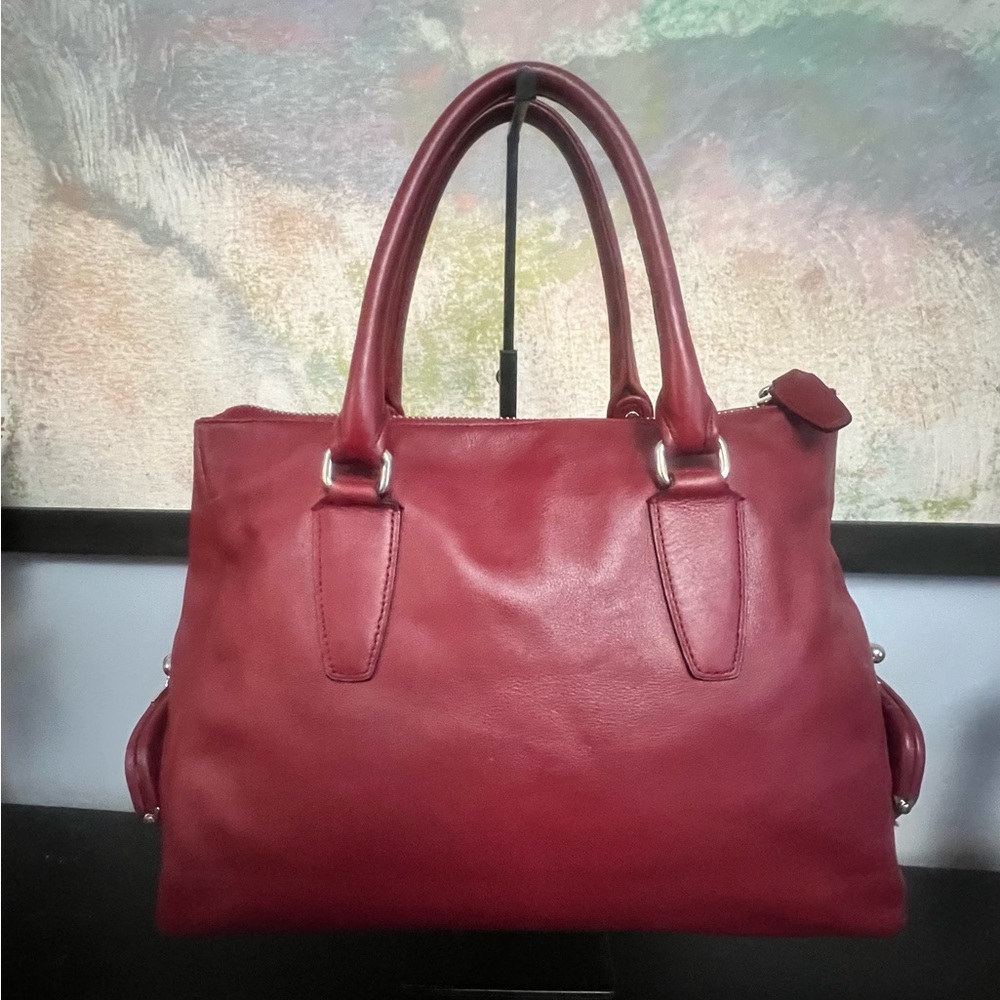 Coach Archive Legacy Dark Red Satchel Handbag With Kiss locks 2012 - Picture 10 of 14